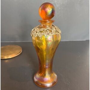 Iridescent Glass Perfume Bottle with Stopper